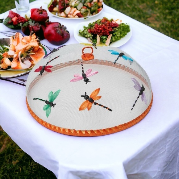 Food Cover Mesh & Wire Embroidered Food Dome Camping Picnics Food Cover - Picture 1 of 12